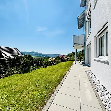 Panoramablick Mit Premium-wanderwegen Vor Der Haustuer * Albstadt
