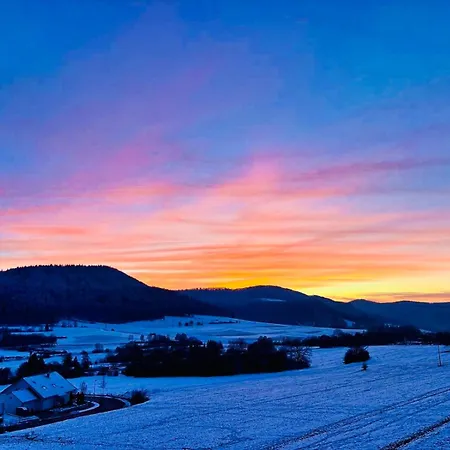 Panoramablick Mit Premium-wanderwegen Vor Der Haustuer Lägenhet Albstadt